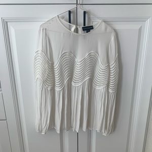 Stylestalker white gauze open back top